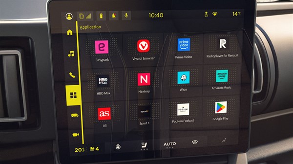 new Renault Trafic Van E-Tech electric - openR evo with Google built-in