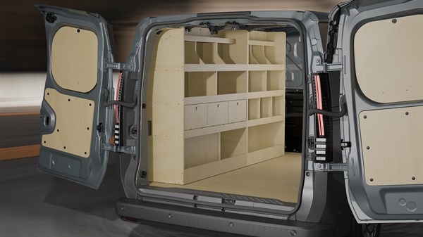 new Renault Trafic Van E-Tech electric - wooden shelves