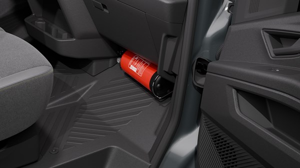 new Renault Trafic E-Tech electric - fire extinguisher and holder