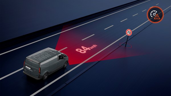 new Renault Trafic E-Tech Van electric - alert via traffic sign recognition
