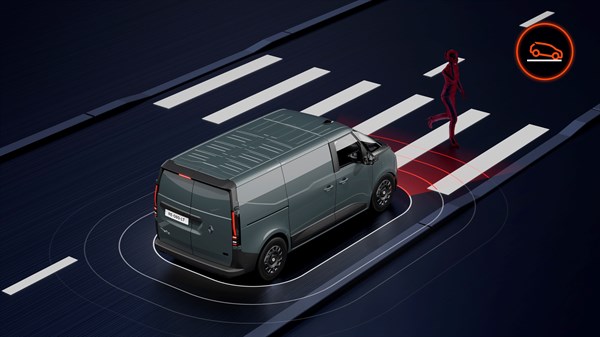 new Renault Trafic Van E-Tech electric - pedestrian and cyclist detection
