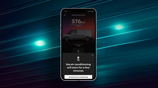 new Renault Trafic Van E-Tech electric - the app that's there for you every day