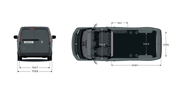 new Renault Trafic Van E-Tech electric - dimensions diagram