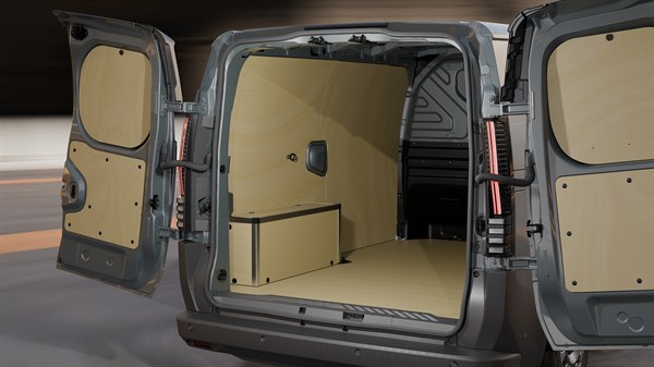 new Renault Trafic Van E-Tech electric - wood paneling for the cargo area