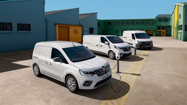 Renault Trafic Van - charging at work