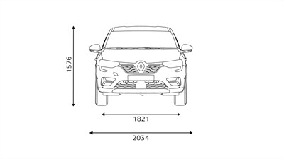 Renault Arkana – mál framhluta
