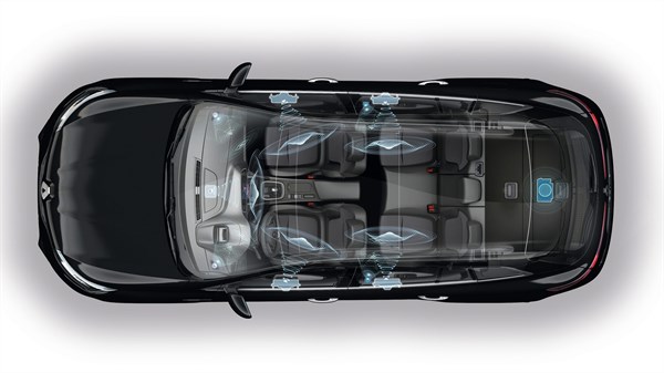 Renault MEGANE Estate - Répartition du son Bose dans l'habitacle